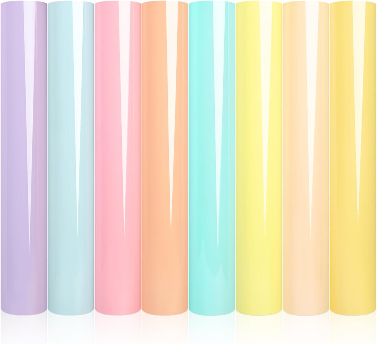 8 pcs Pastel Iron on Vinyl Boho Heat Transfer Vinyl Bundle 12 X 10 in (Pastel Bundle-A)